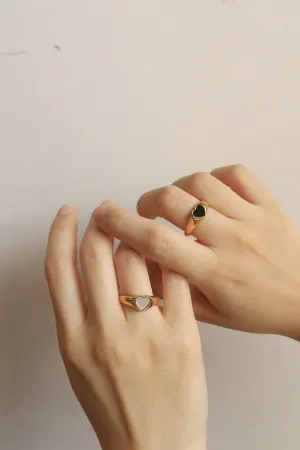 Enamel Heart Ring