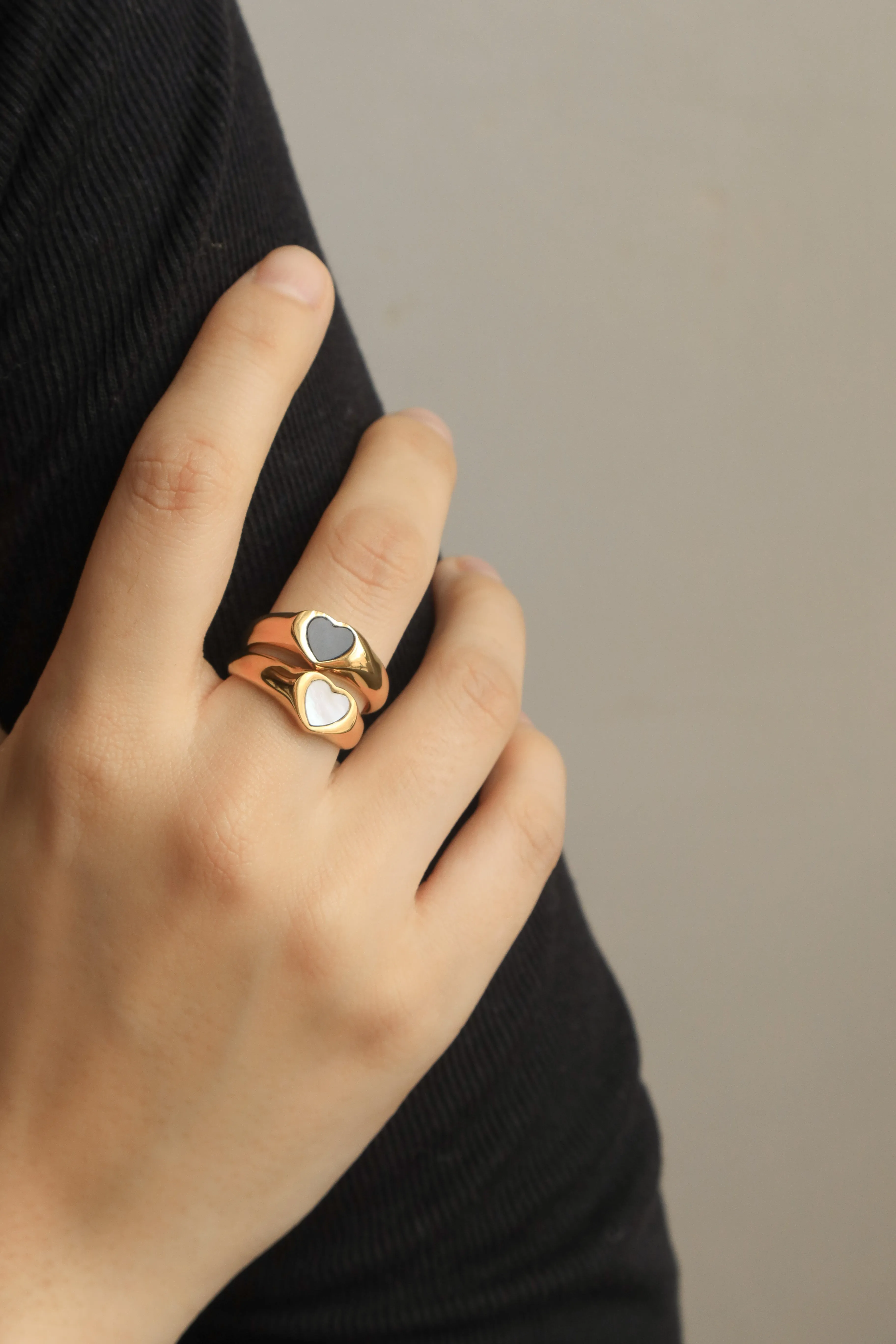 Enamel Heart Ring