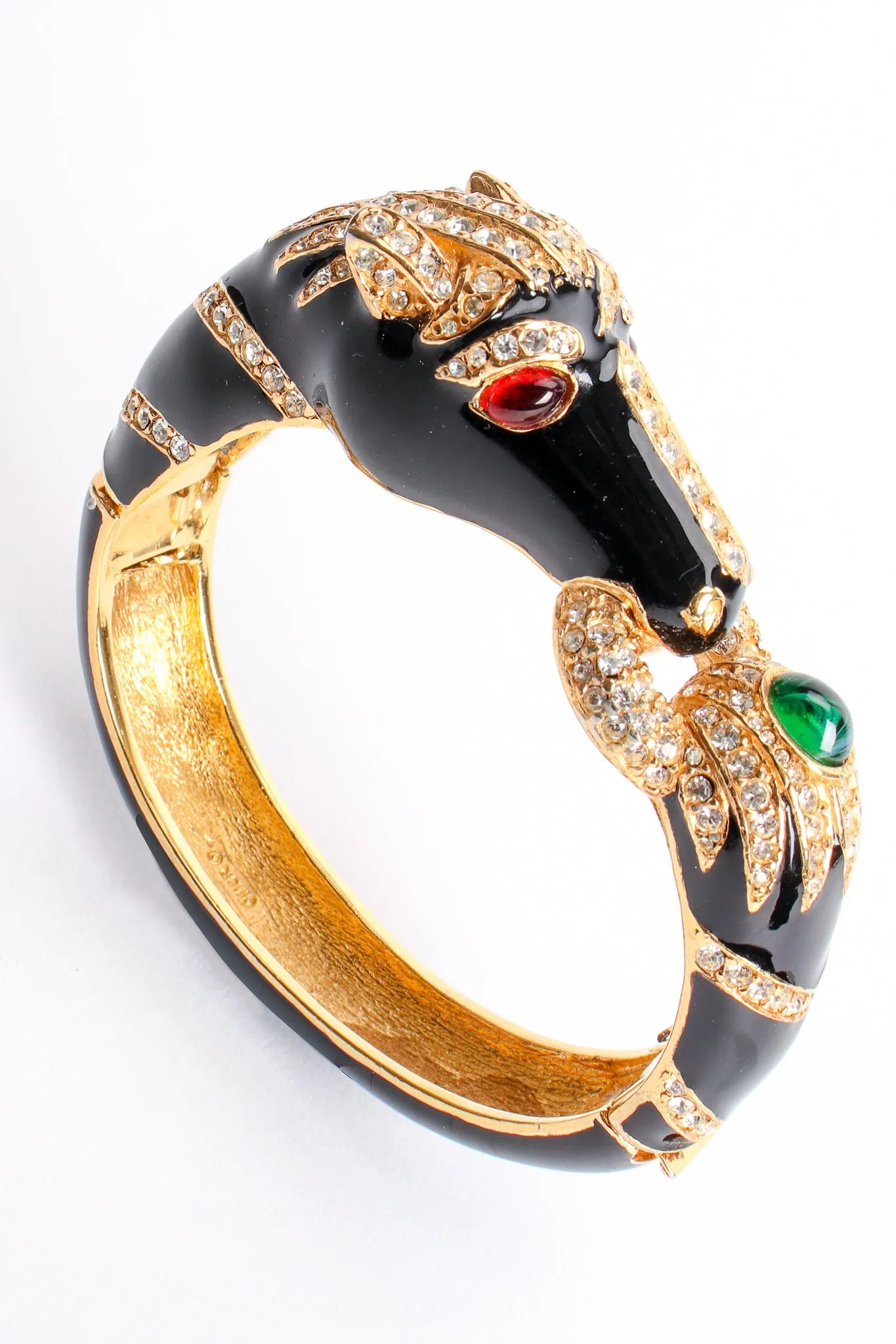 Enamel Jeweled Horse Bracelet