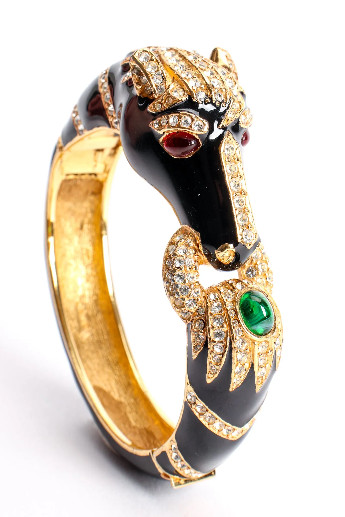 Enamel Jeweled Horse Bracelet