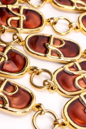 Enamel R Logo Chain Belt