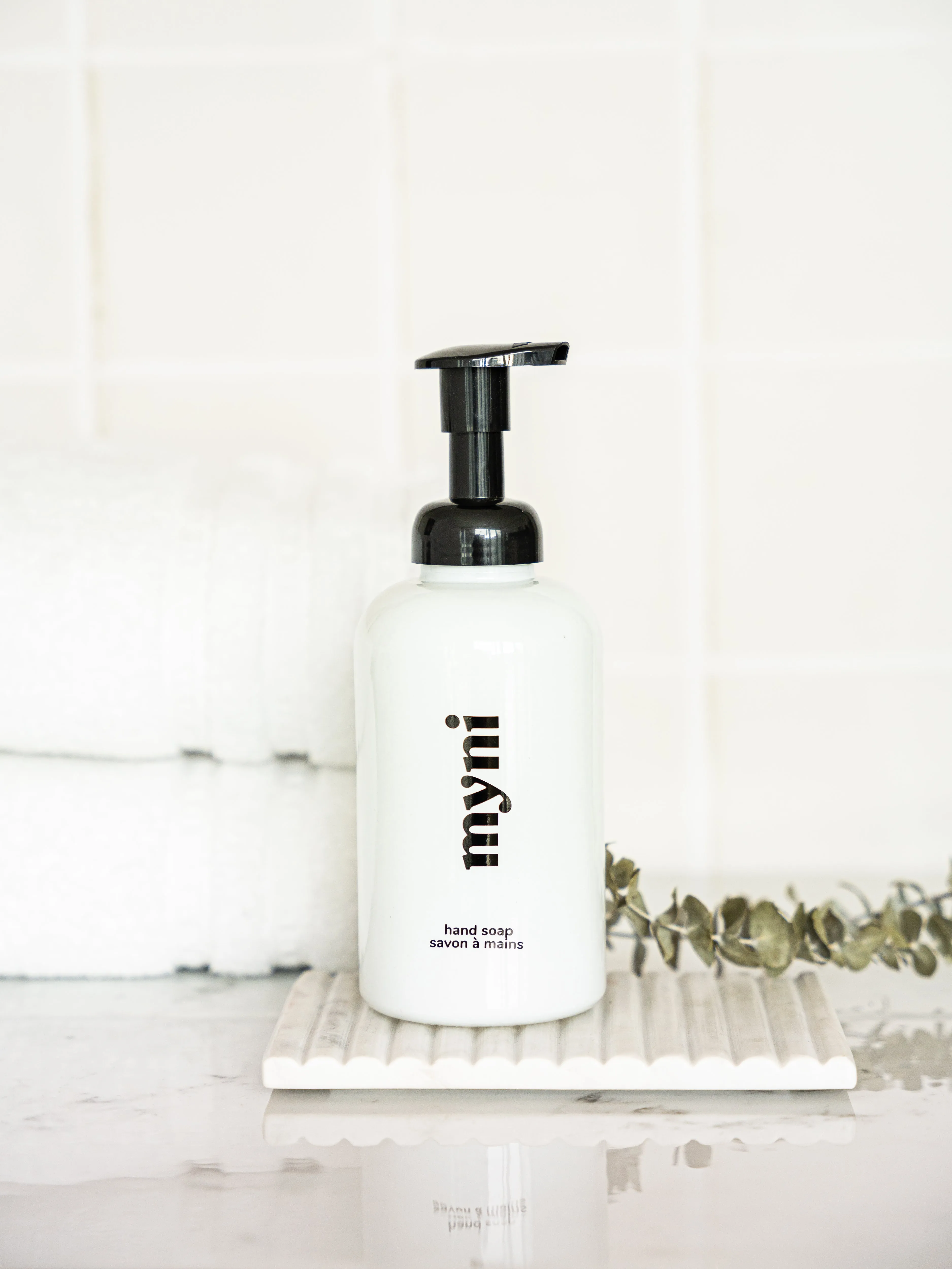 Foaming hand soap glass bottle