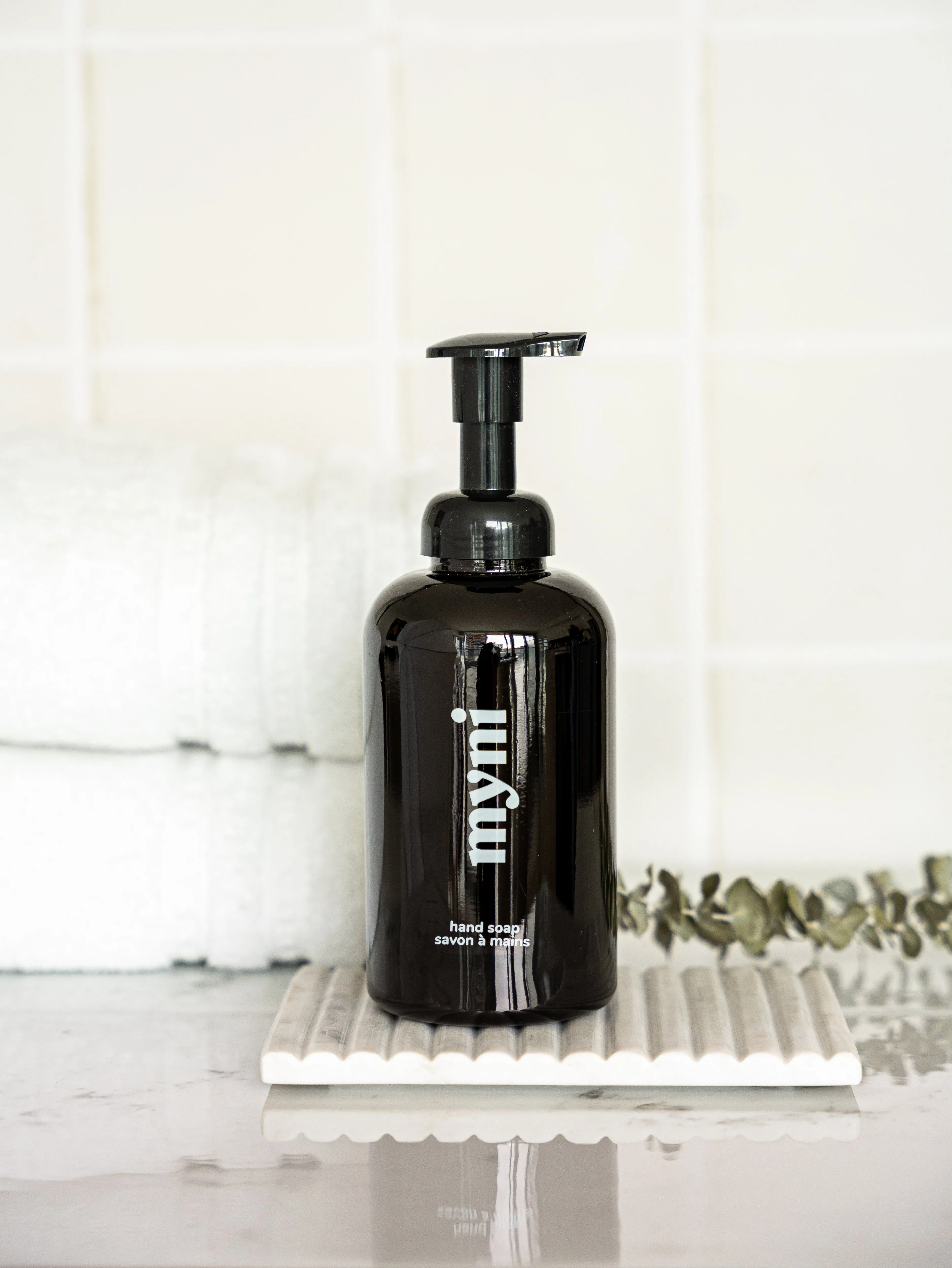 Foaming hand soap glass bottle