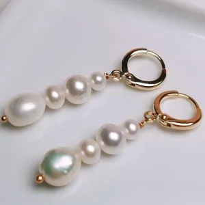 Freshwater Cultured Pearl Earrings for Women 14kGold-Filled Dangle Earring