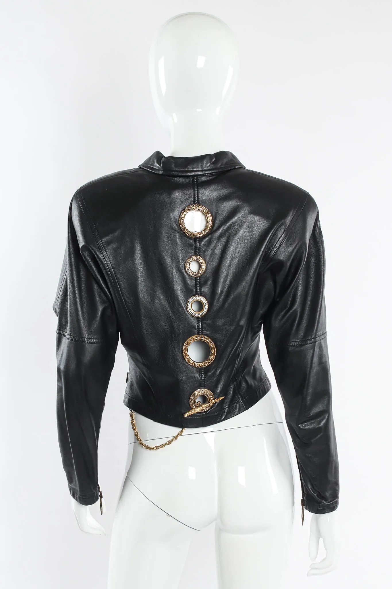 Grommet Leather Top & Skirt Set