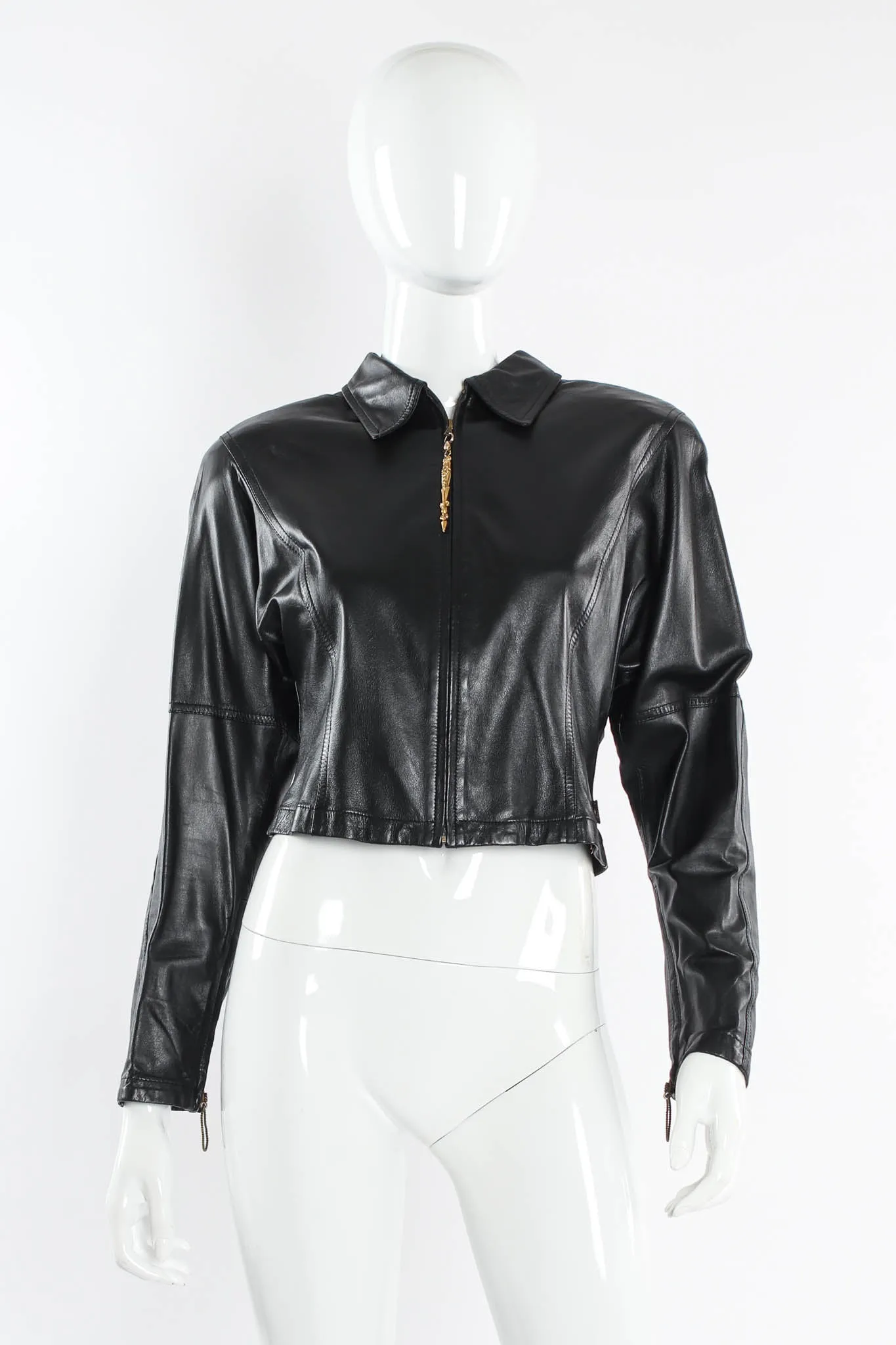 Grommet Leather Top & Skirt Set