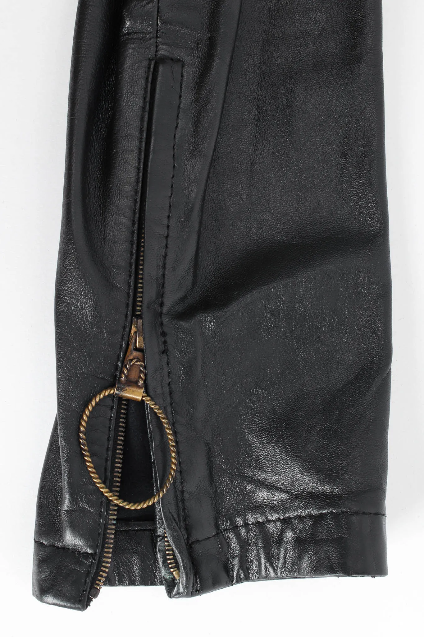 Grommet Leather Top & Skirt Set