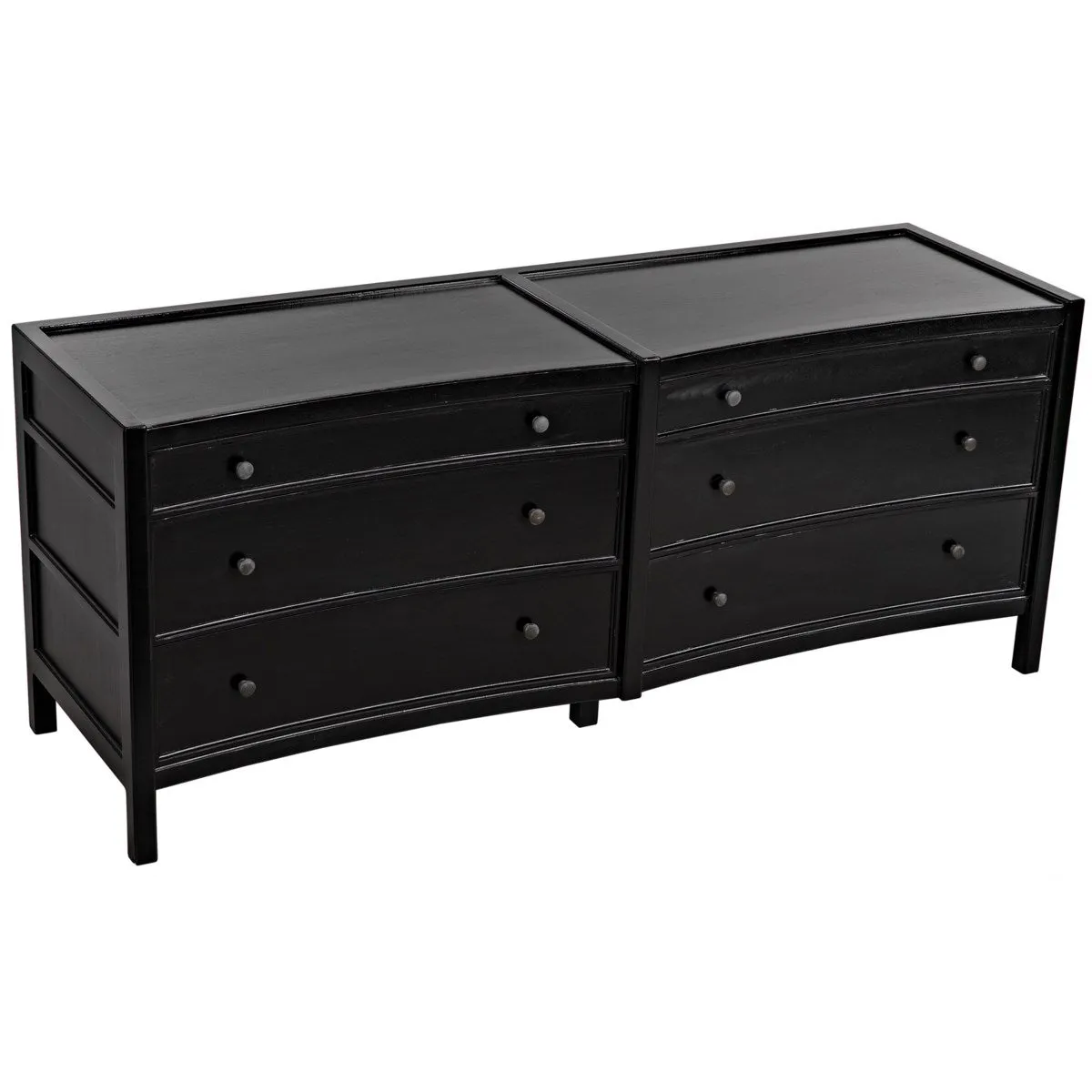 Hampton 6 Drawer Dresser, White Wash