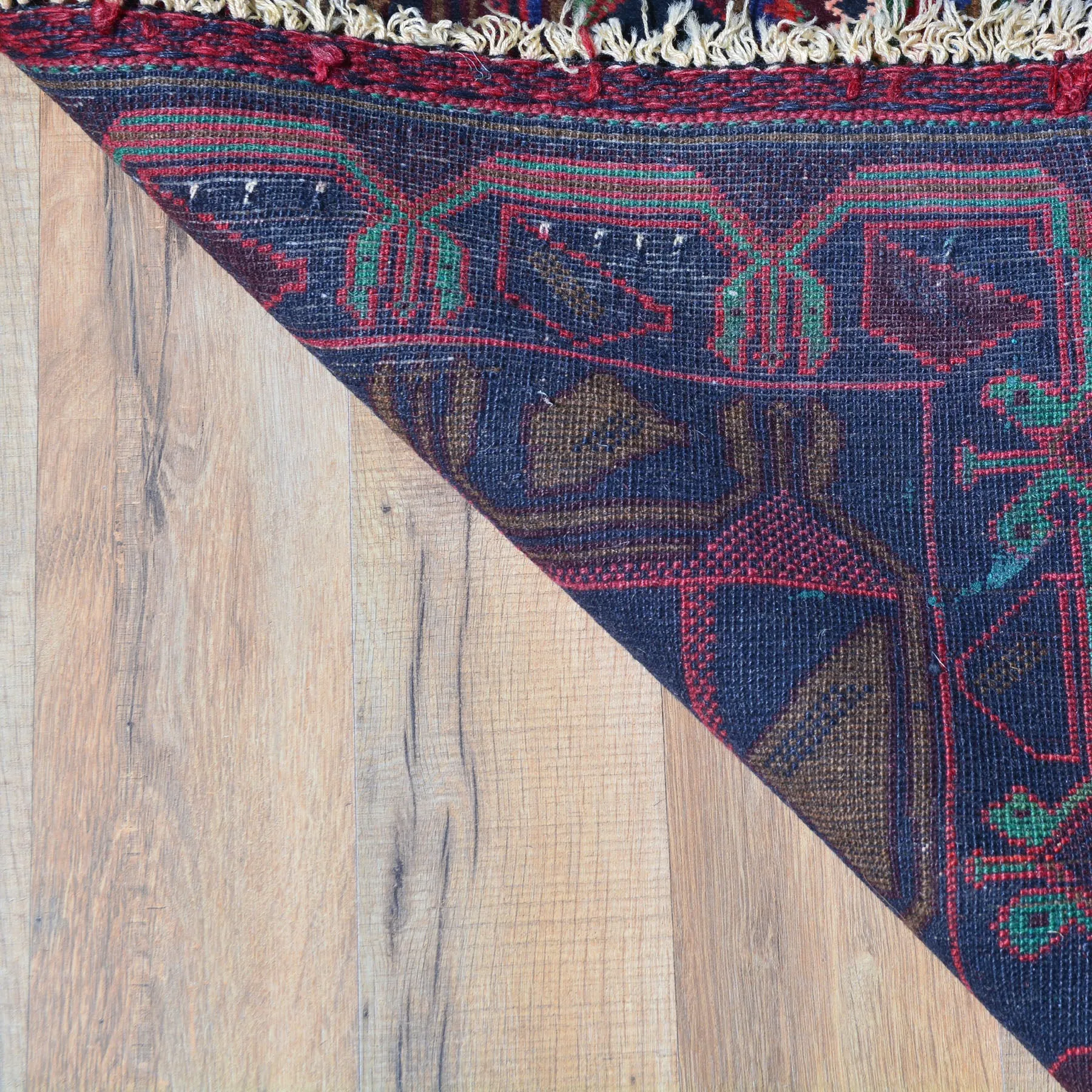 Hand-Knotted Afghan Geometric Design Wool Handmade Rug (Size 3.0 X 4.10) Cwral-5874