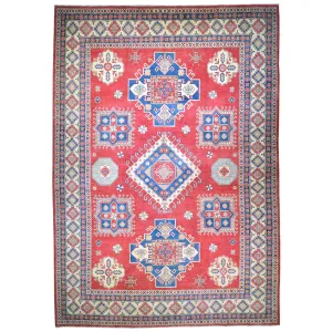 Hand-Knotted Caucasian Design Kazak Wool Handmade Rug (Size 10.9 X 15.7) Brral-3717