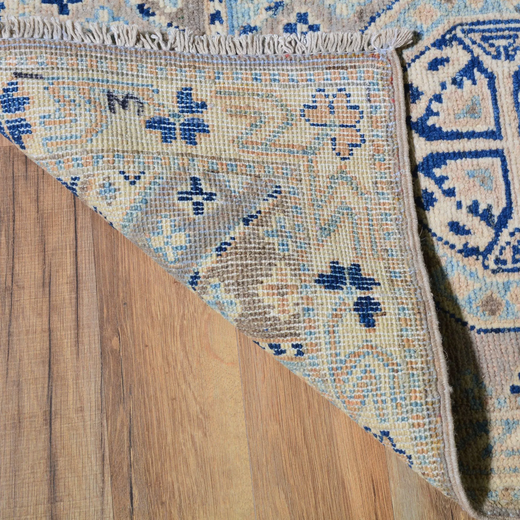 Hand-Knotted Oriental Kazak Tribal Design Handmade Wool Rug (Size 1.10 X 3.0) Cwral-8040
