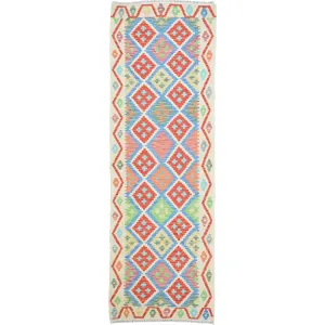 Hand-Woven Reversible Momana Kilim Handmade Wool Rug (Size 2.9 X 8.3) Cwral-10866