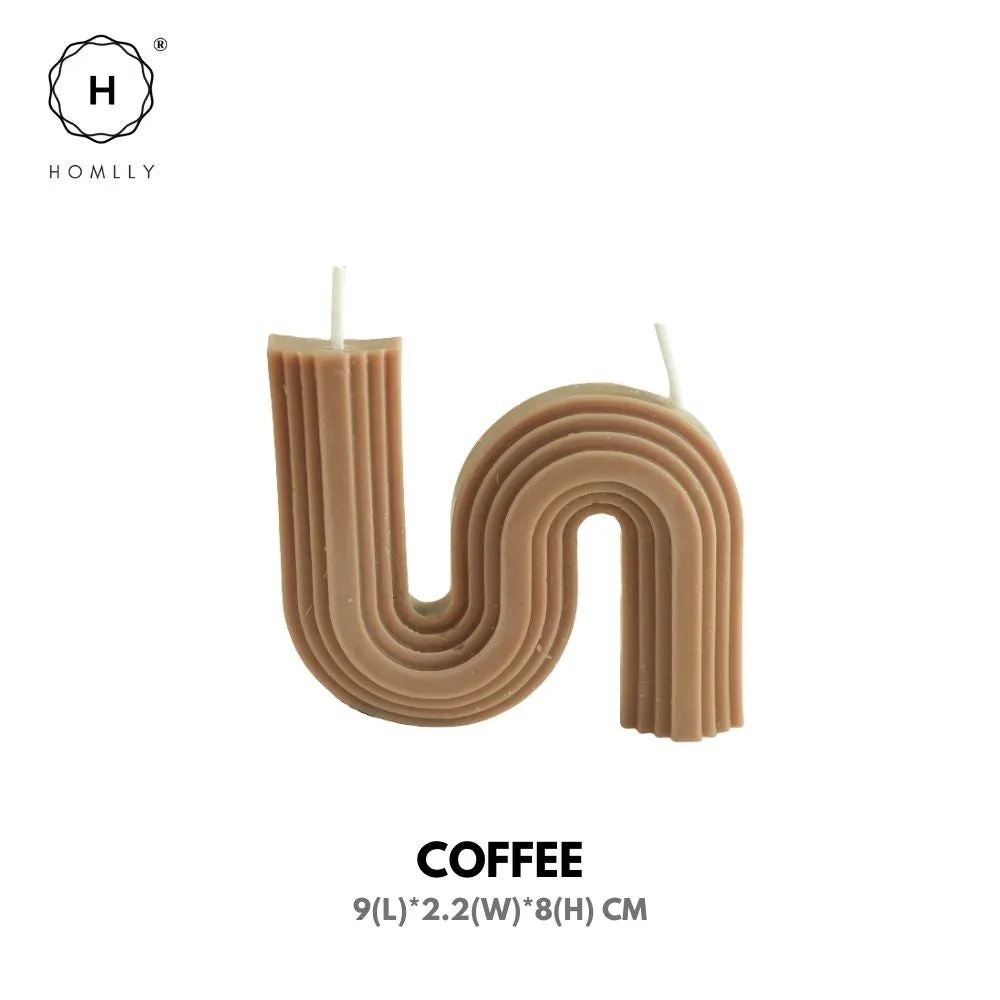 Homlly Candii S Shape Minimalist Geometric Shaped Soy Wax Scented Candle