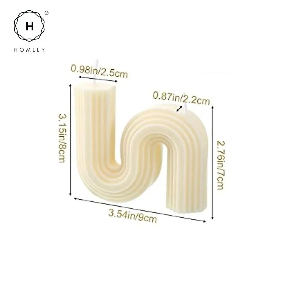 Homlly Candii S Shape Minimalist Geometric Shaped Soy Wax Scented Candle