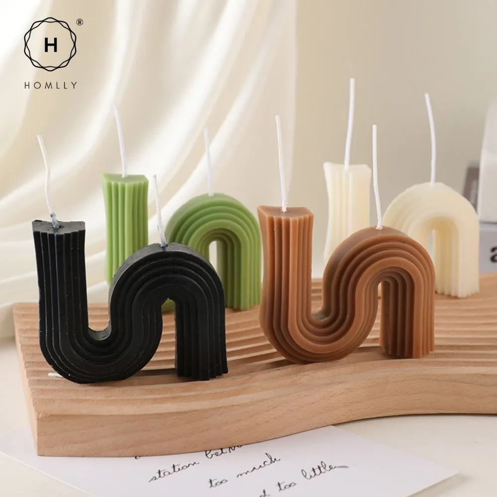 Homlly Candii S Shape Minimalist Geometric Shaped Soy Wax Scented Candle