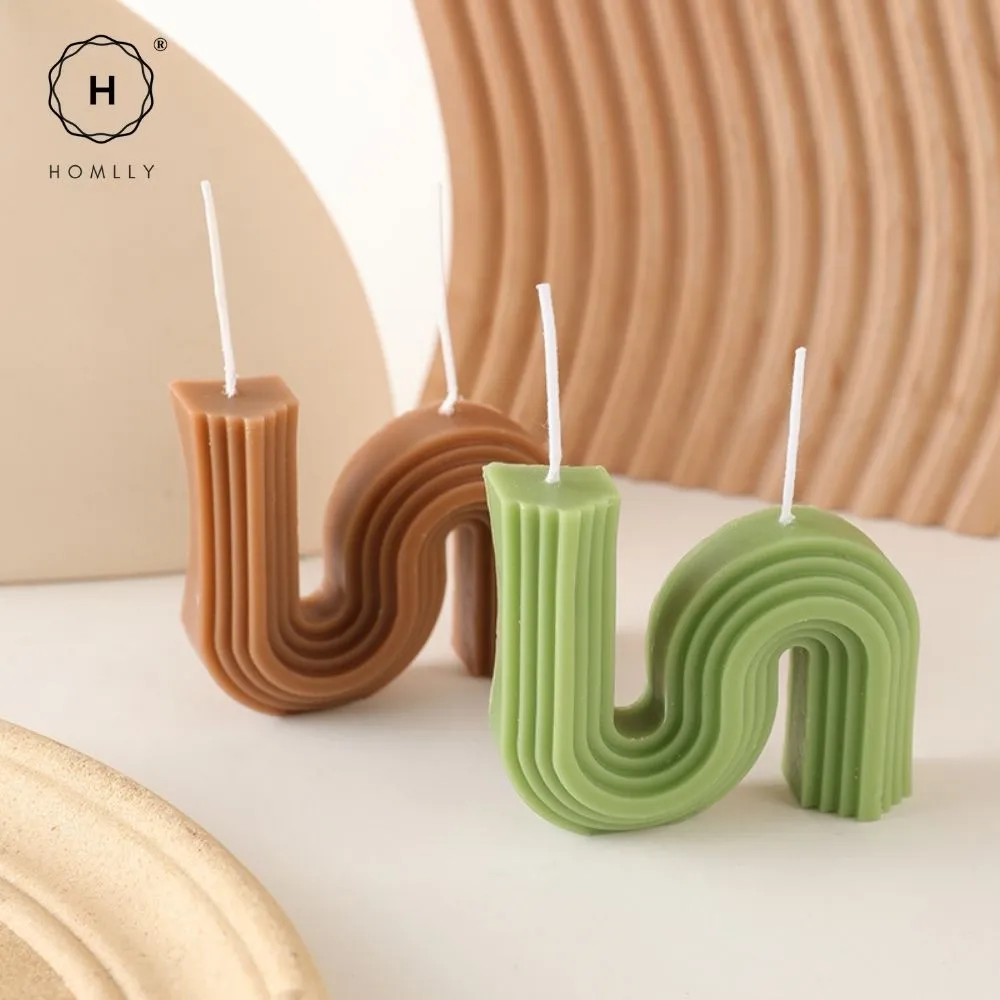 Homlly Candii S Shape Minimalist Geometric Shaped Soy Wax Scented Candle