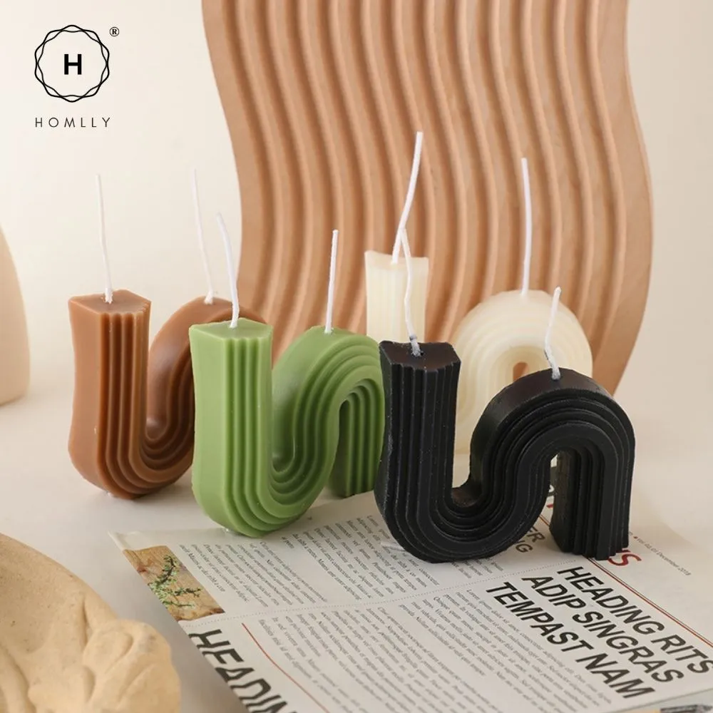 Homlly Candii S Shape Minimalist Geometric Shaped Soy Wax Scented Candle