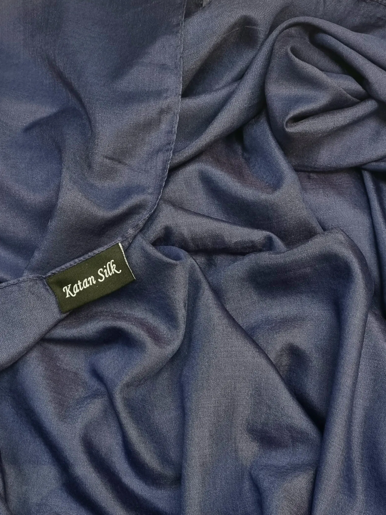 Katan Silk Hijab - Navy