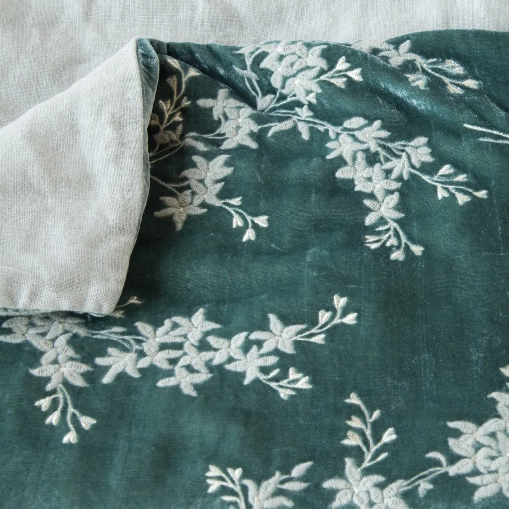 Lynette Bed End Blanket - Eucalyptus