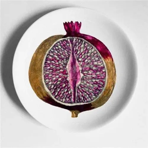 Maia Fruit Printed Ceramic Plate