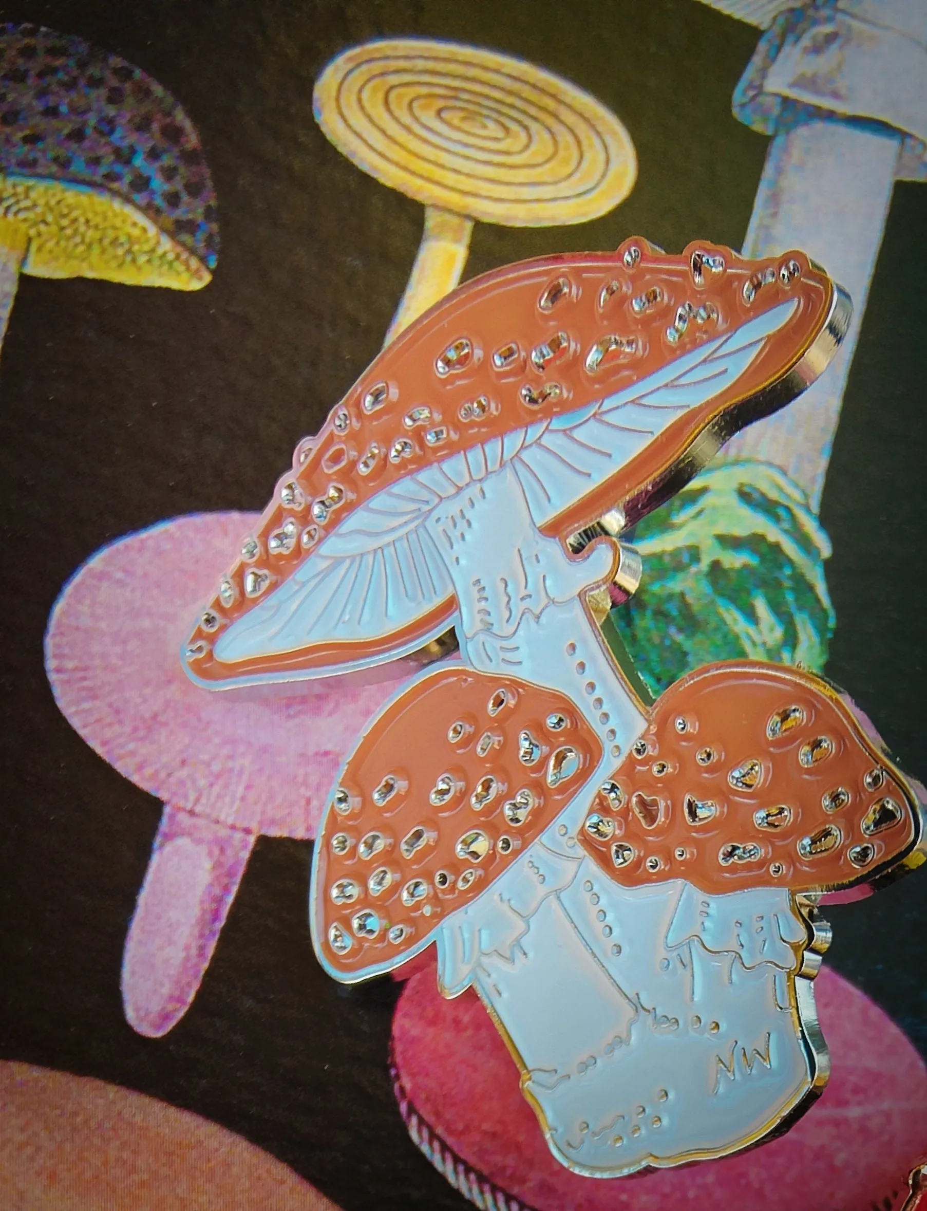 Marvelous mushroom pins
