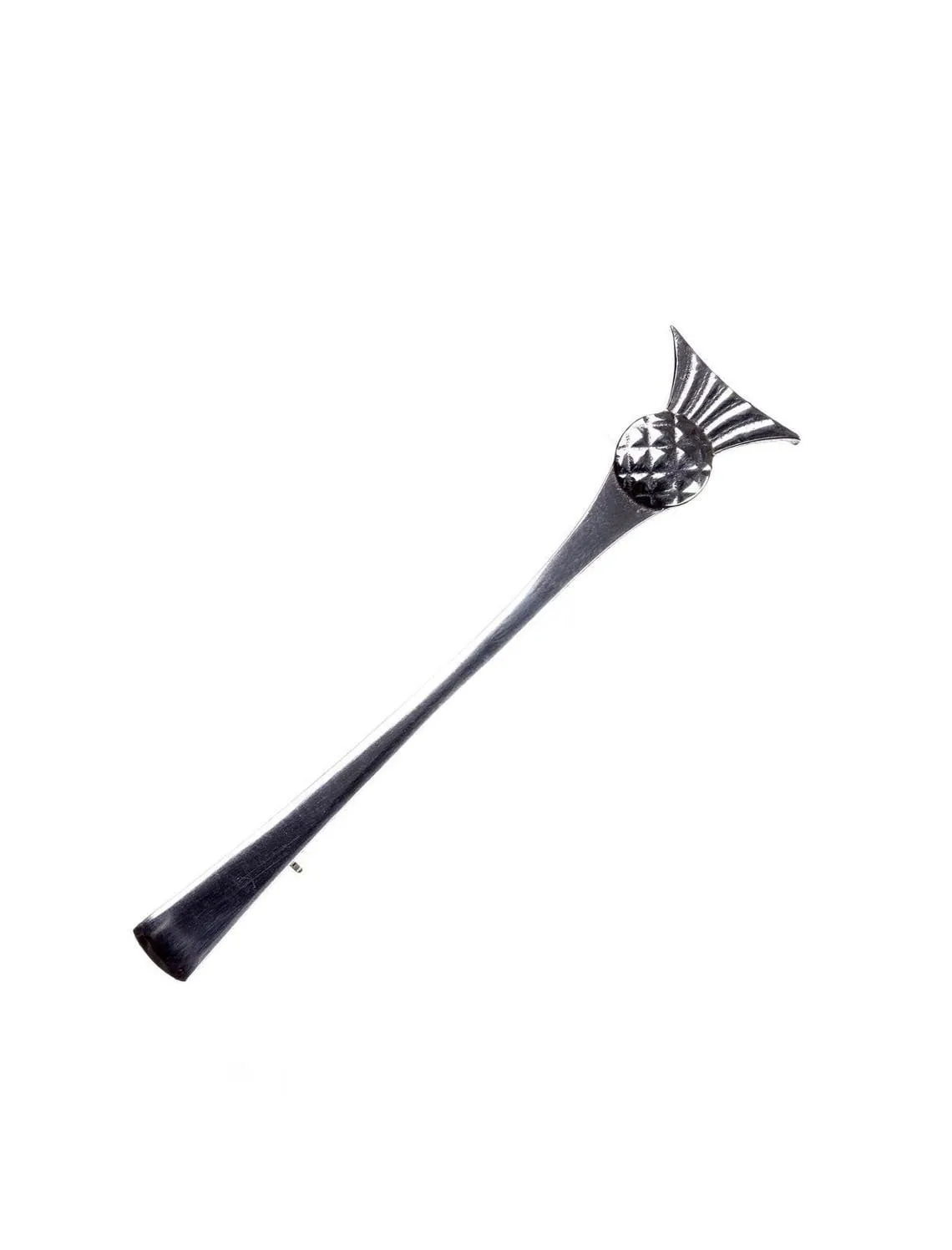 Modern Thistle Pewter Kilt Pin - Polished