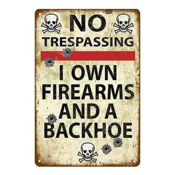 No Trespassing Warning Sign