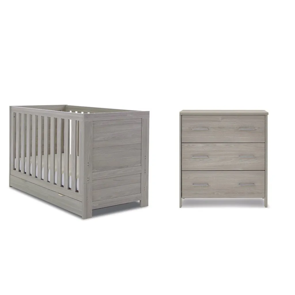 OBABY Nika 2 Piece Room Set & Underdrawer - Grey Wash