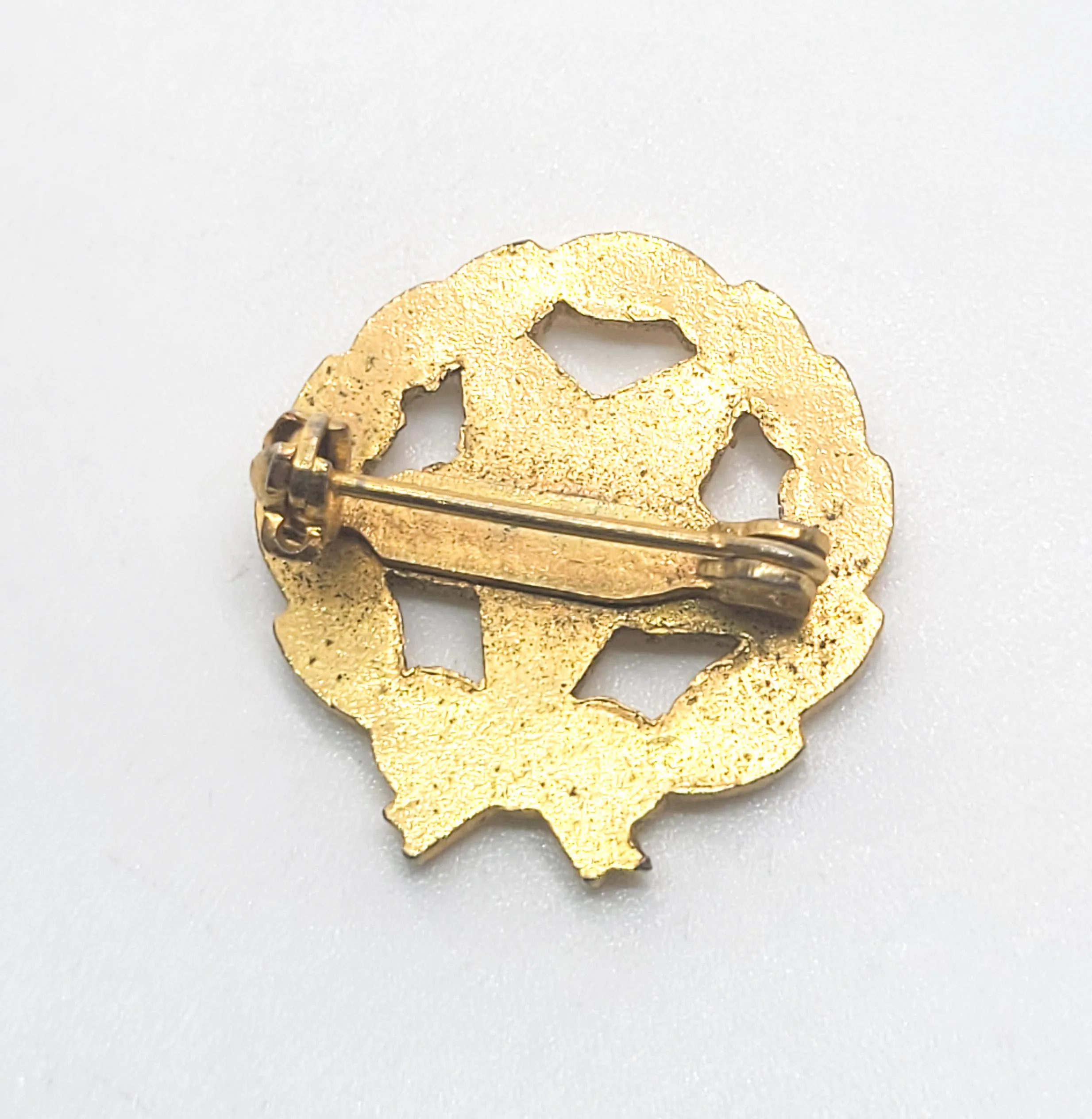 Order of the Eastern Star Masonic gold tone enamel 25 year vintage brooch