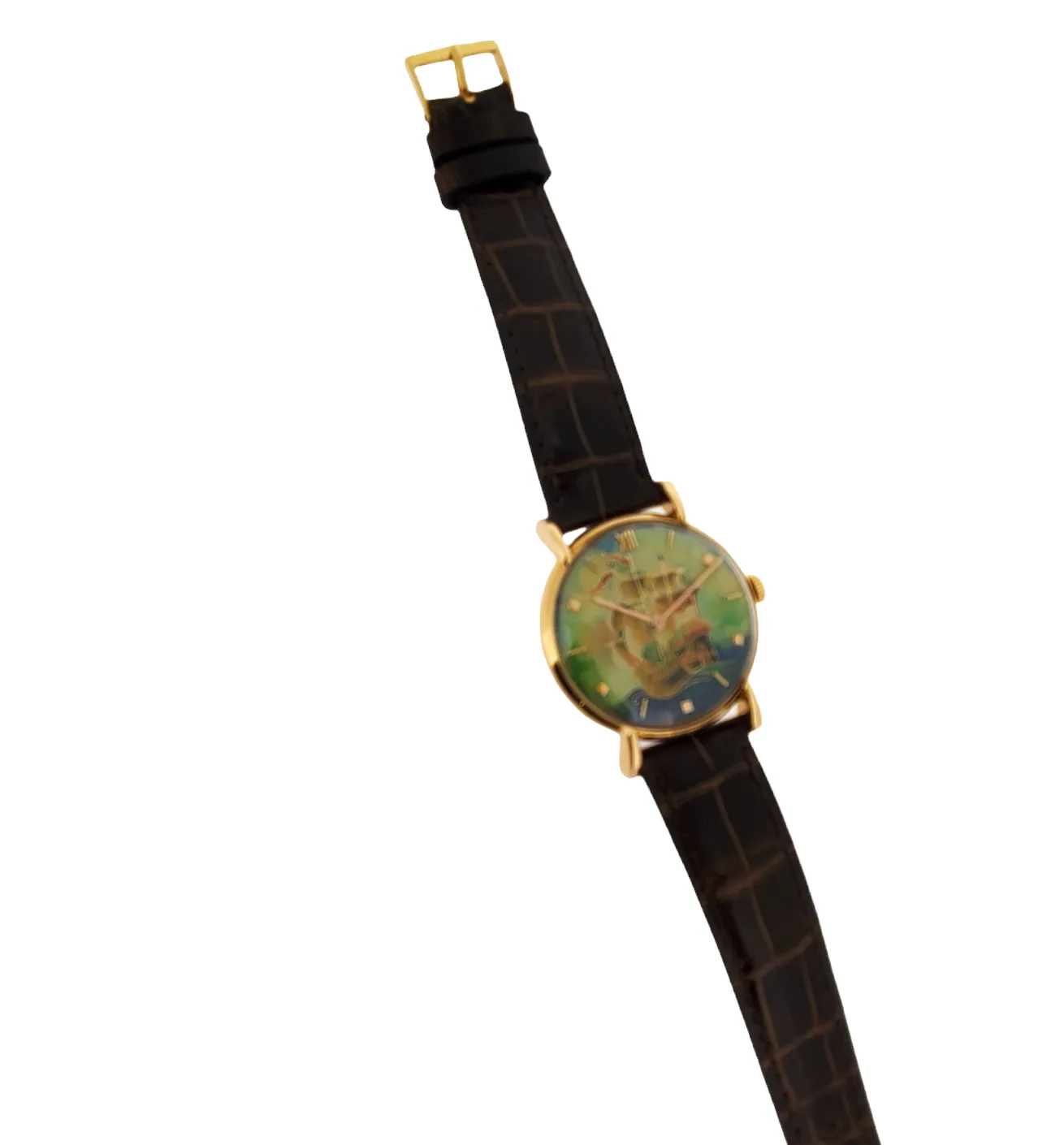 Patek Philippe 1543R Vintage Calatrava with Unique Cloisonne enamel dial, Circa 1946