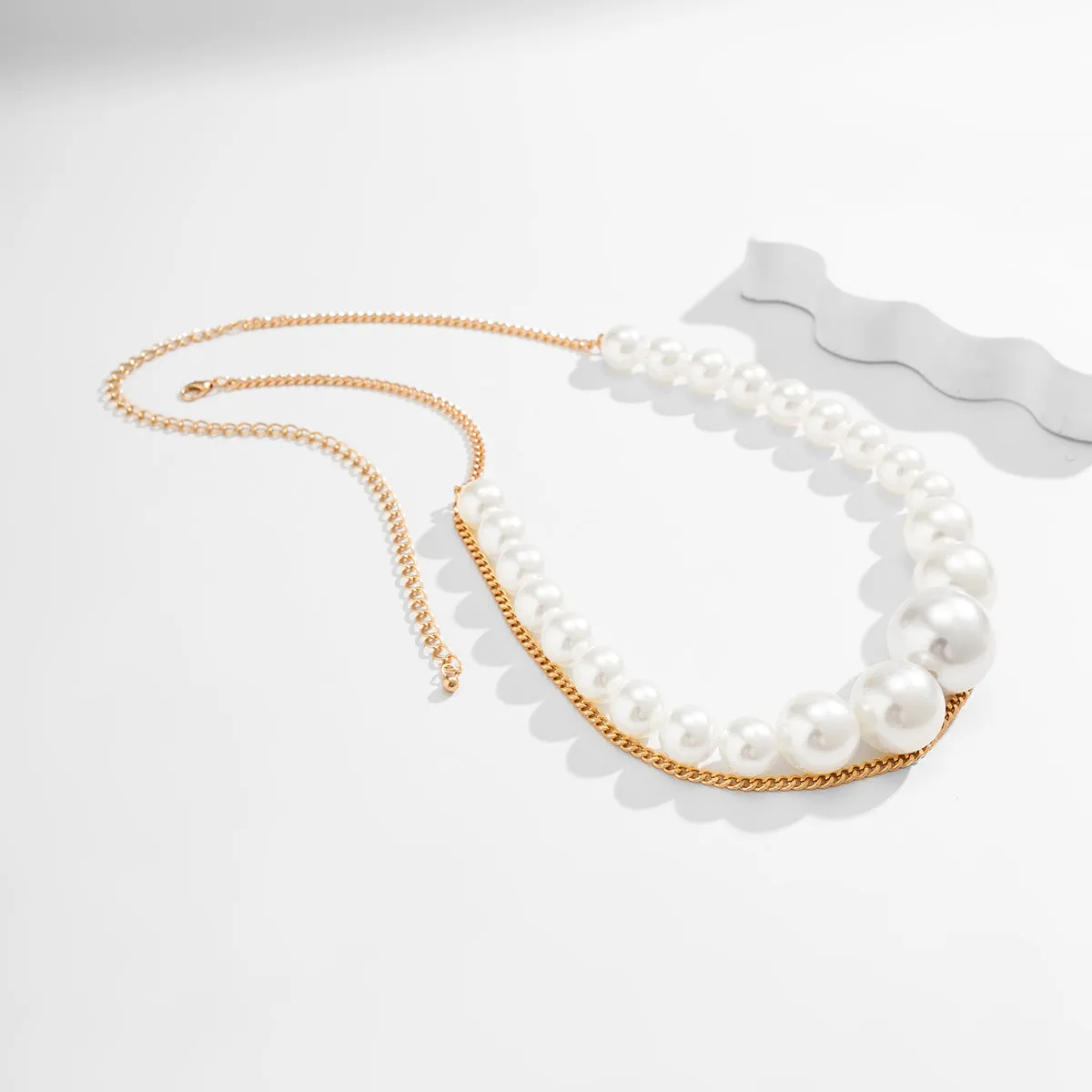 Pearl & 18K Gold-Plated Layered Waist Chain