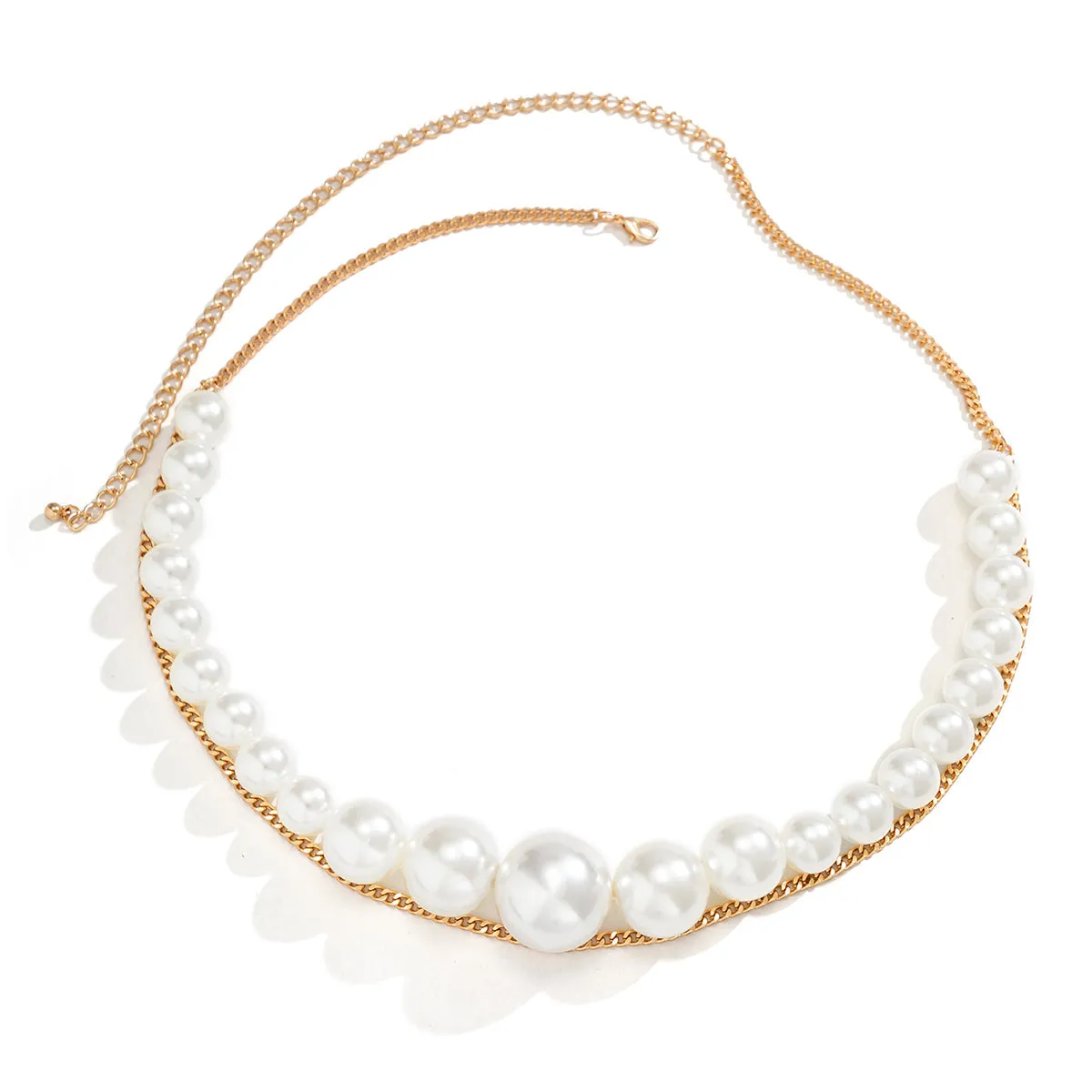 Pearl & 18K Gold-Plated Layered Waist Chain