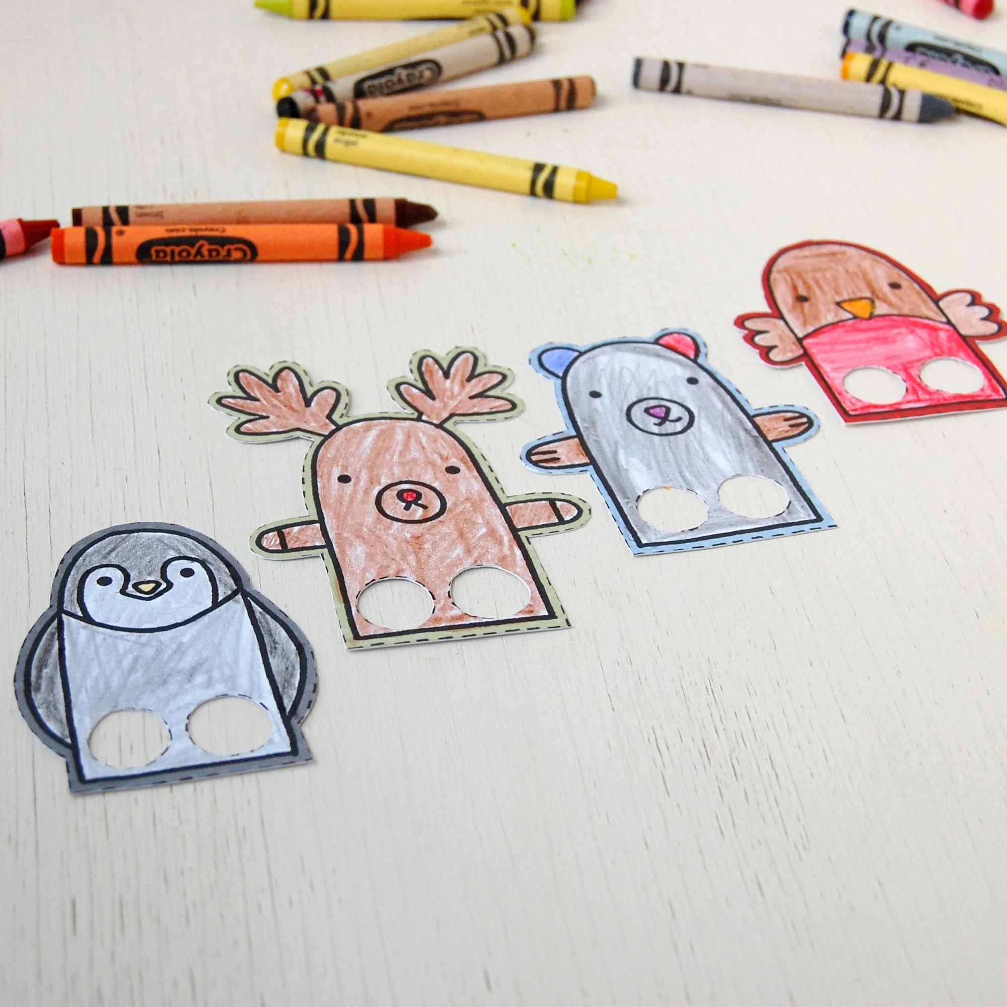 Penguin Finger Puppet Christmas Card