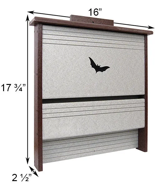Recycled Plastic Single Chamber Poly Bat House