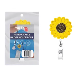 Retractable Badge Holder Clips for Professionals - Sunflower