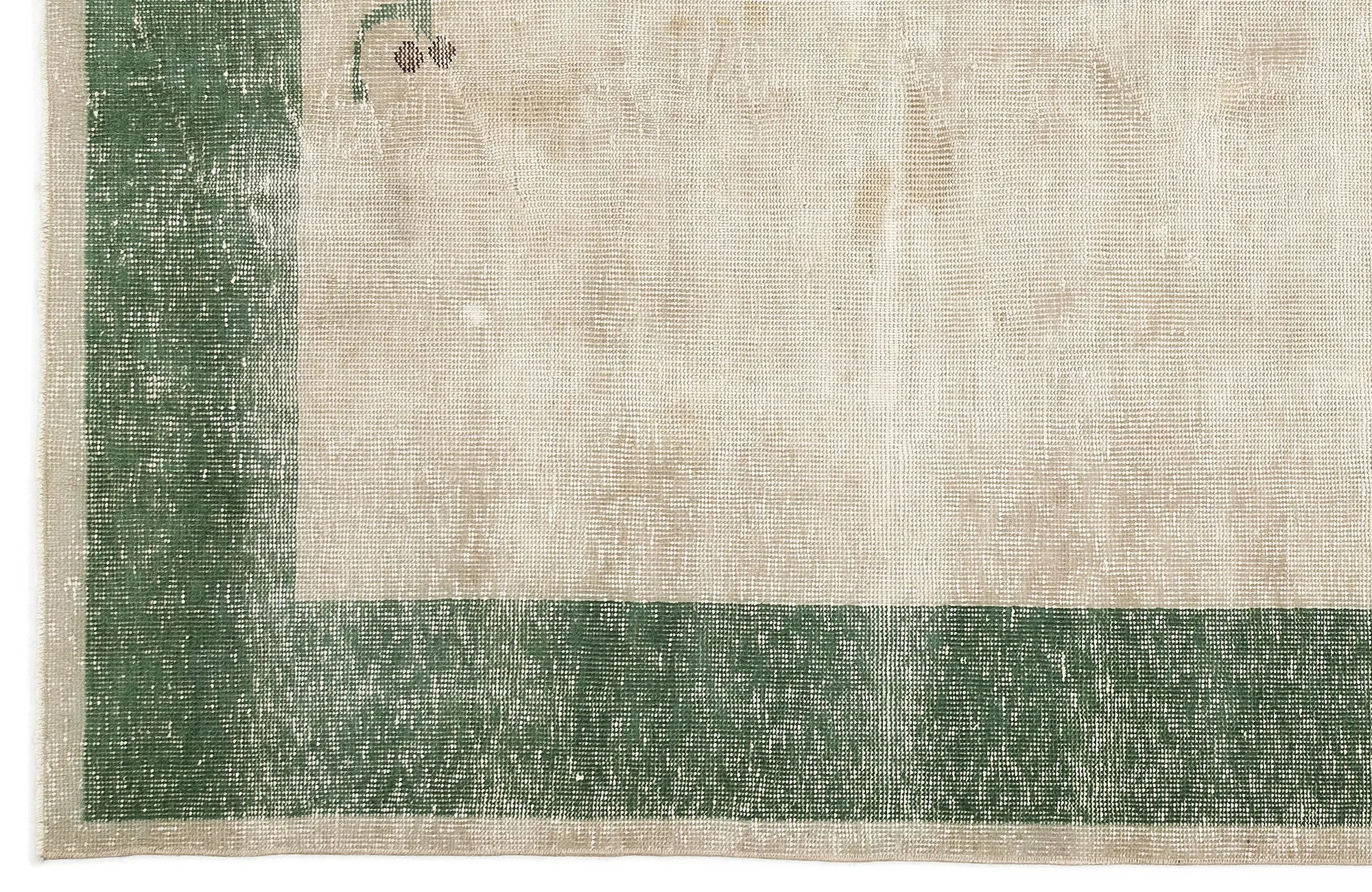 Retro Design Floral Over Dyed Vintage Rug 5'5'' x 8'12'' ft 164 x 274 cm