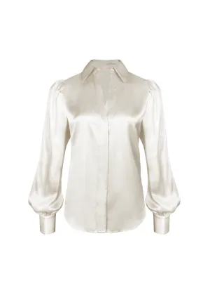 Romantic Silk Shirt - Dove