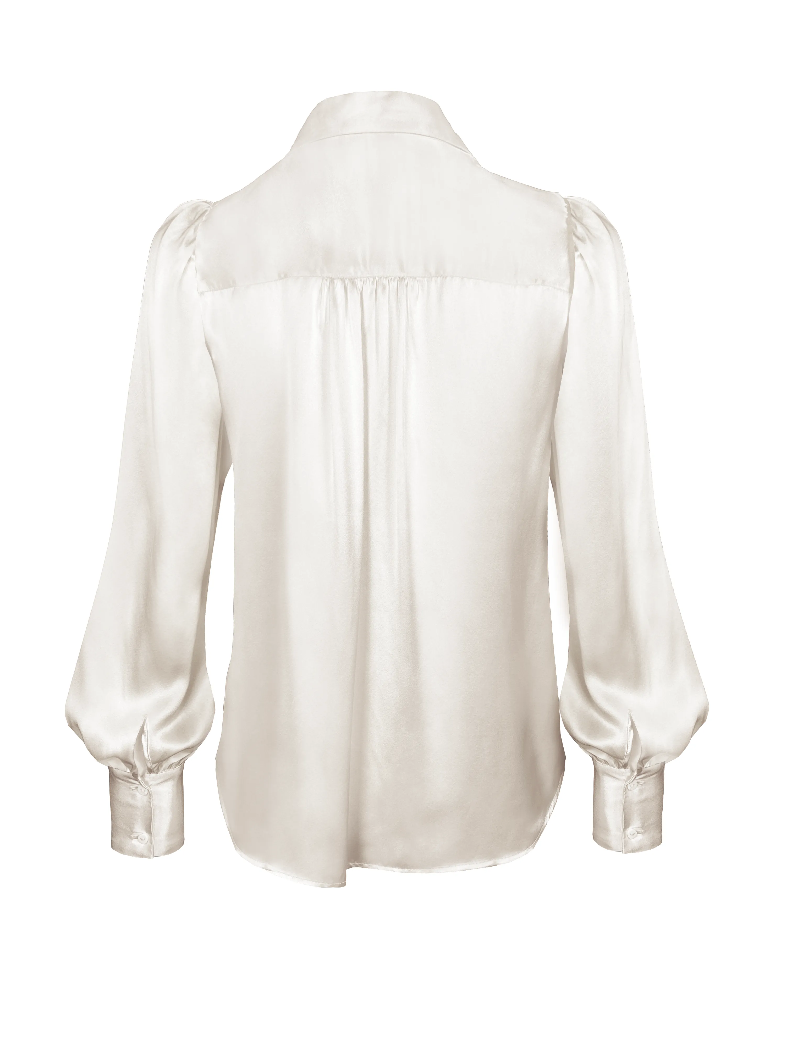 Romantic Silk Shirt - Dove