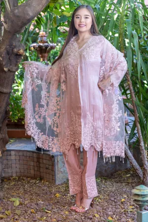 Rose Pink Silk Suit-Salwar Kameez