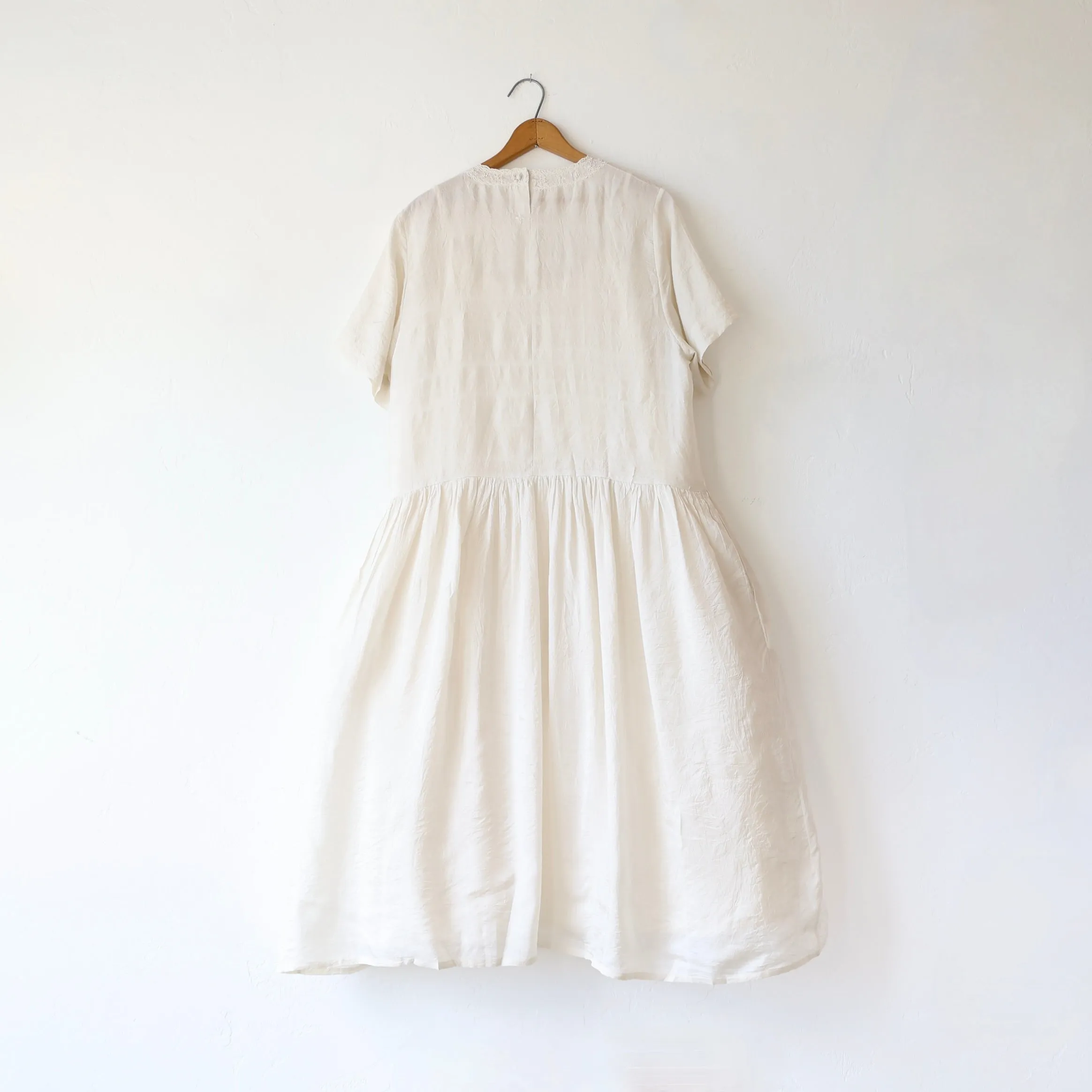 Runaway Bicycle Silk Dress - Alabaster