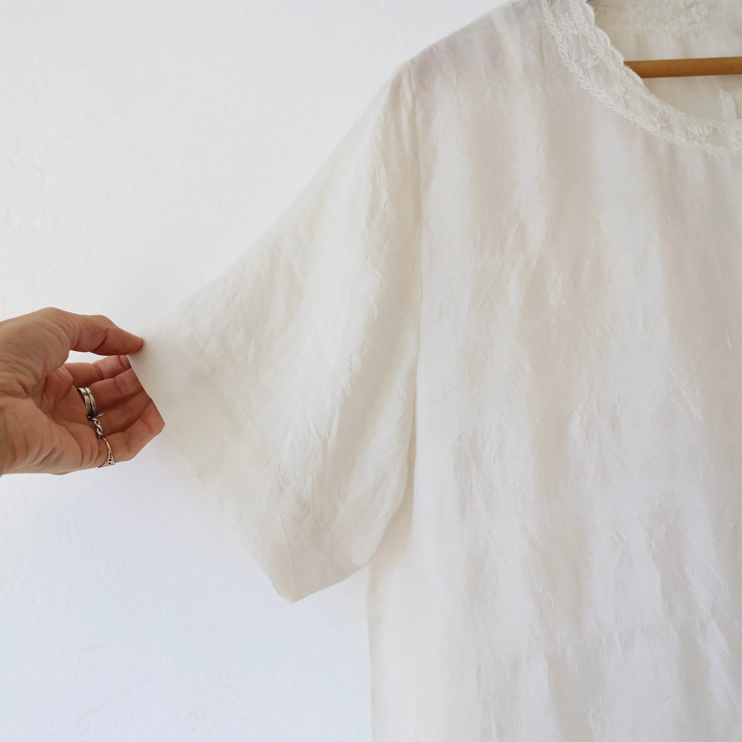 Runaway Bicycle Silk Dress - Alabaster