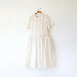 Runaway Bicycle Silk Dress - Alabaster