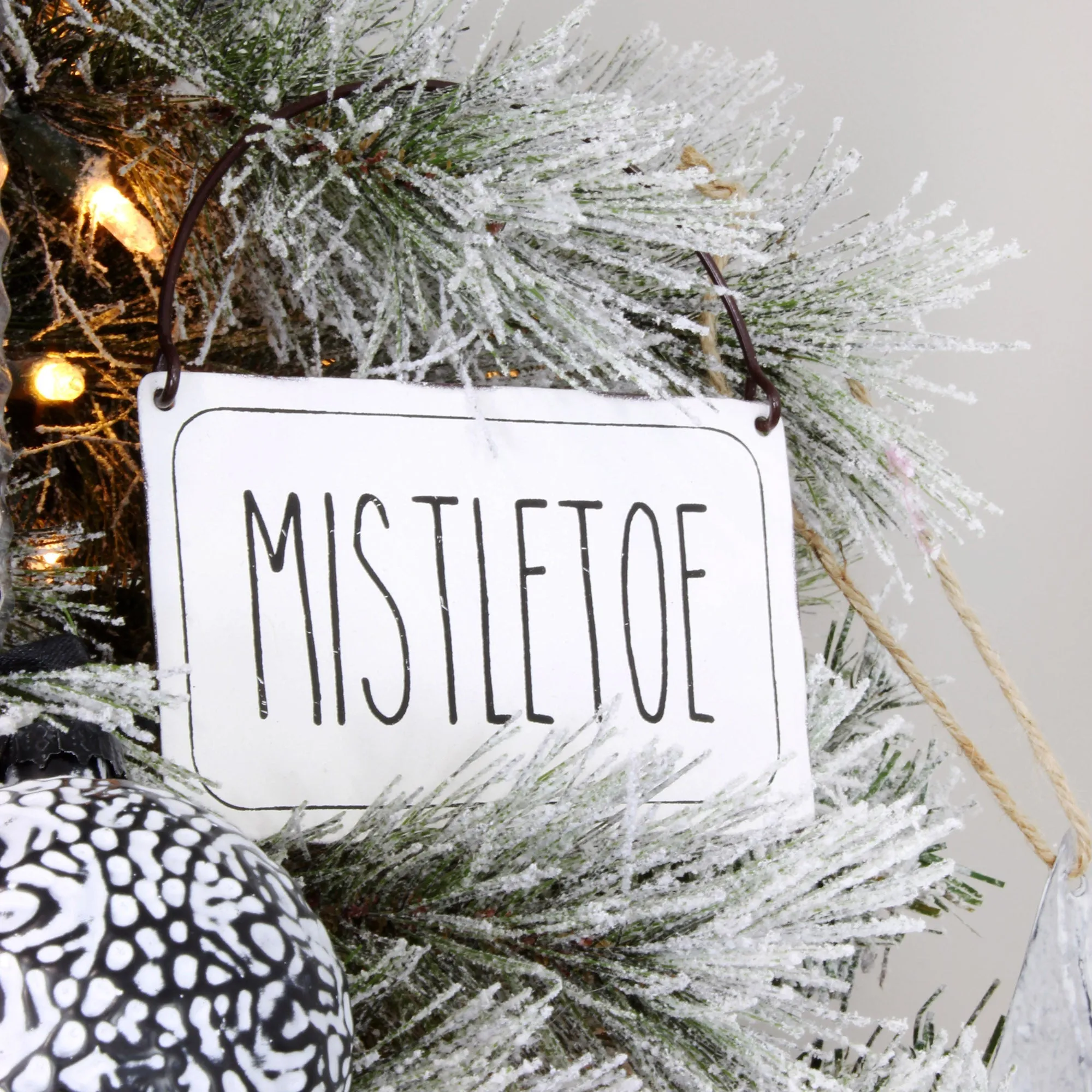 Rustic Signs Christmas Ornaments (Set of 6)