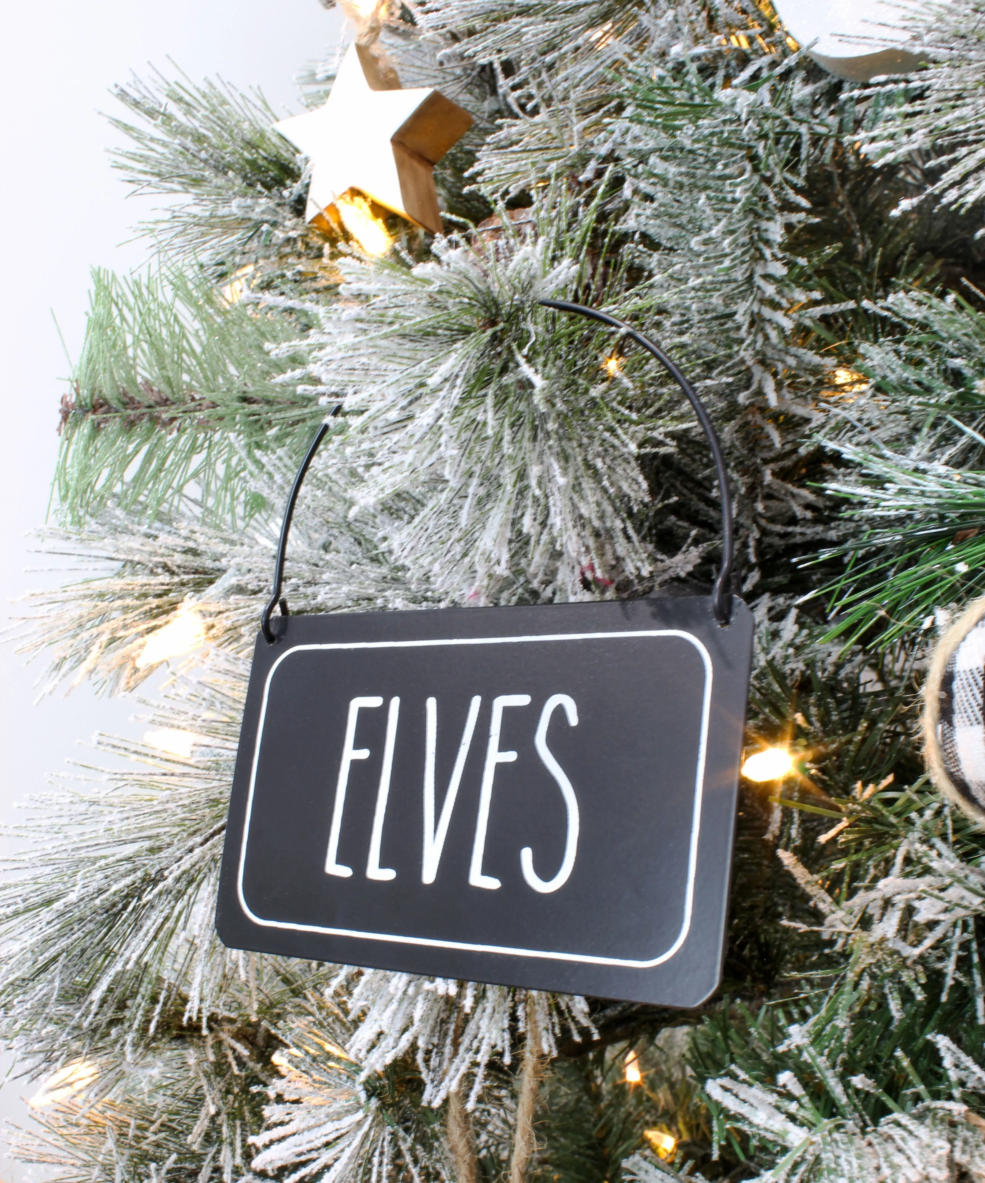 Rustic Signs Christmas Ornaments (Set of 6)