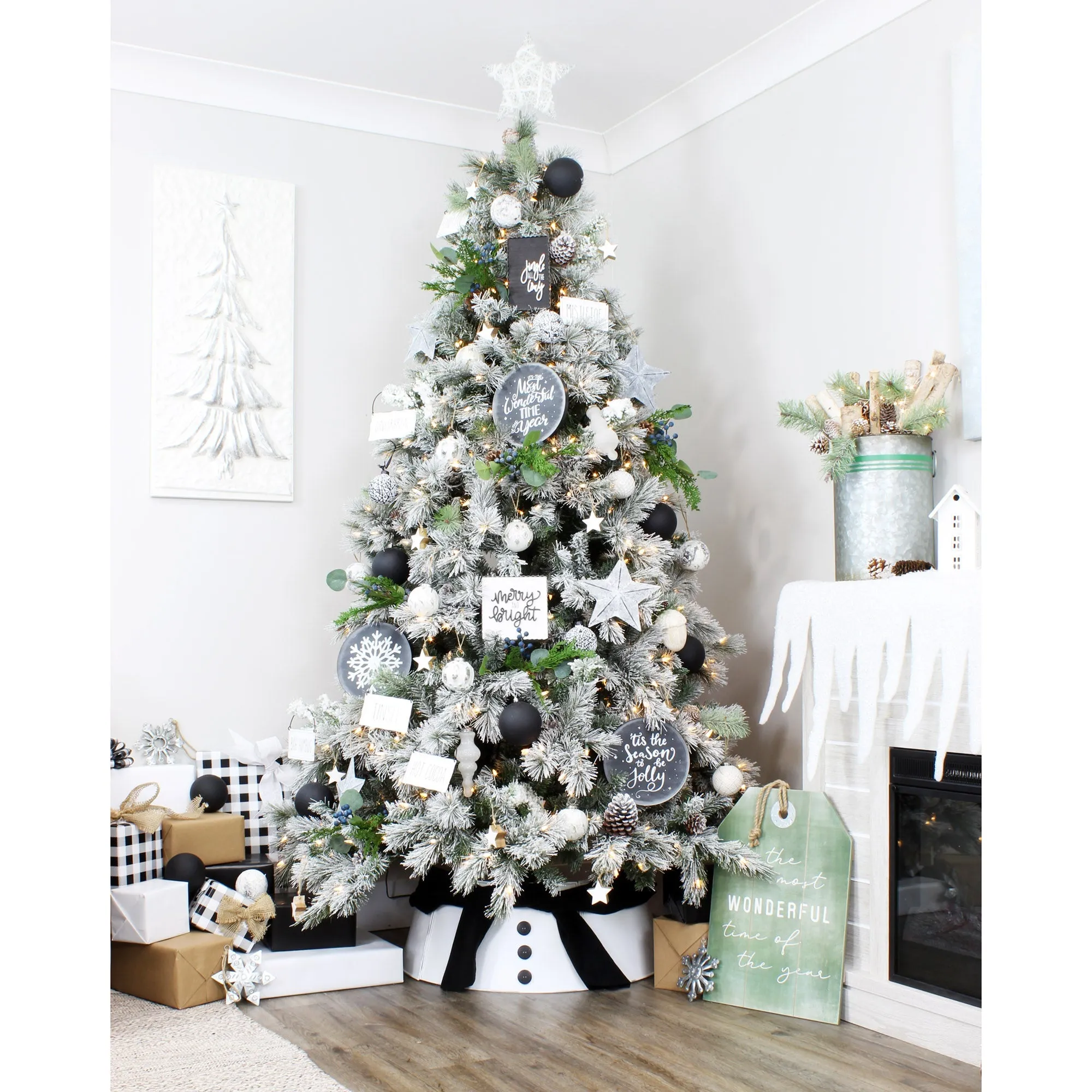 Rustic Signs Christmas Ornaments (Set of 6)