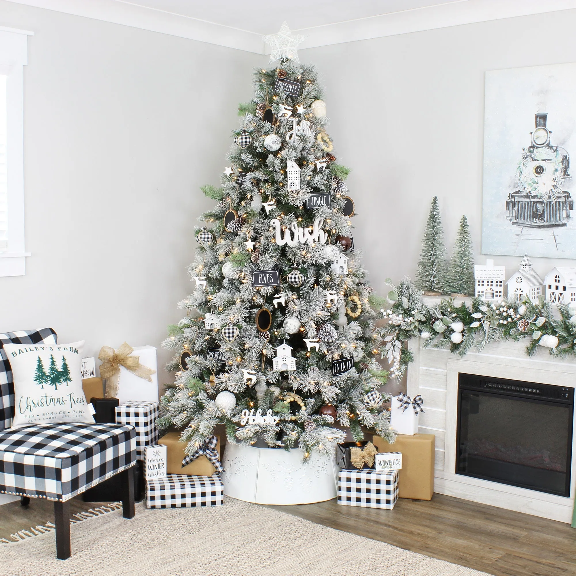 Rustic Signs Christmas Ornaments (Set of 6)