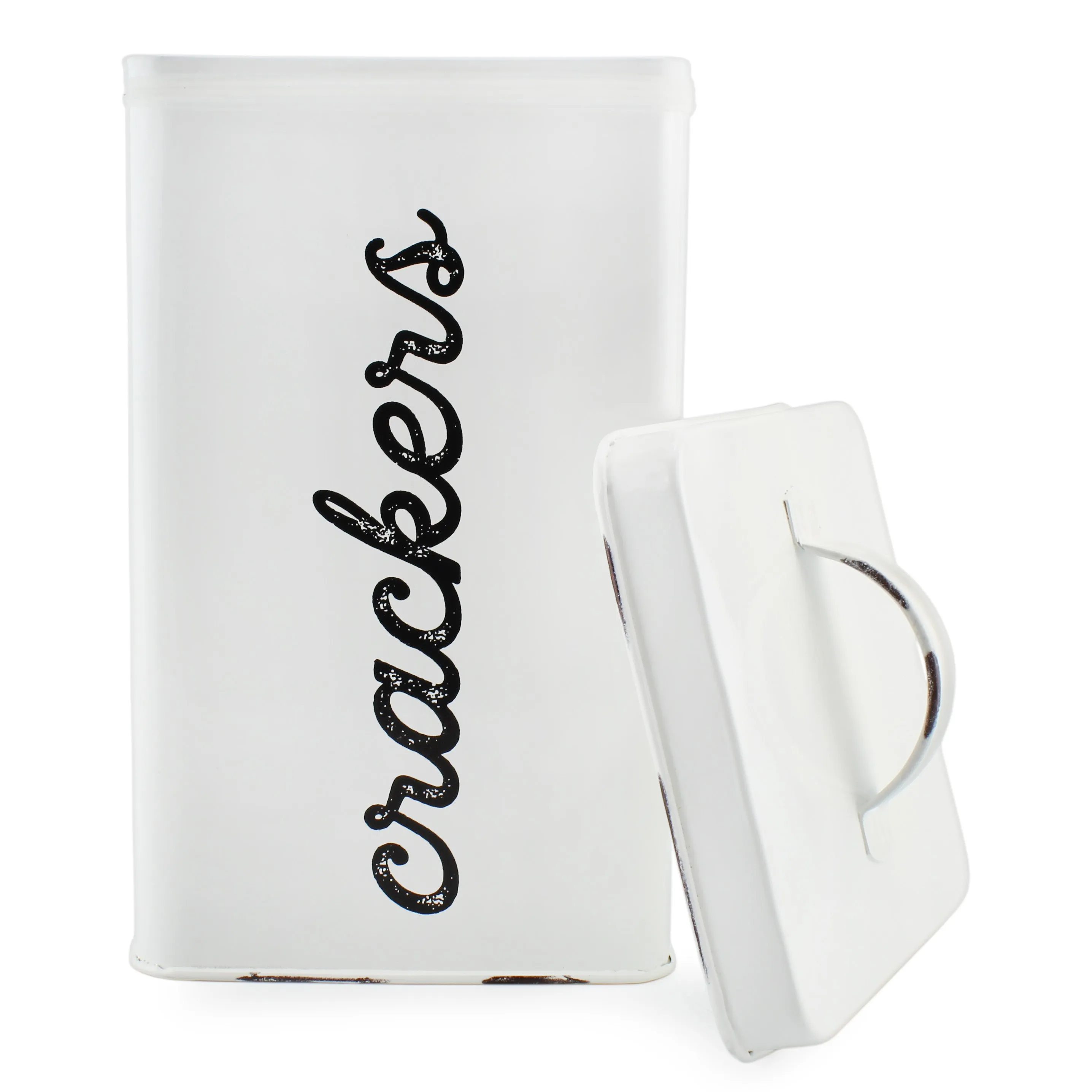 Rustic White Cracker Tin (Case of 12)