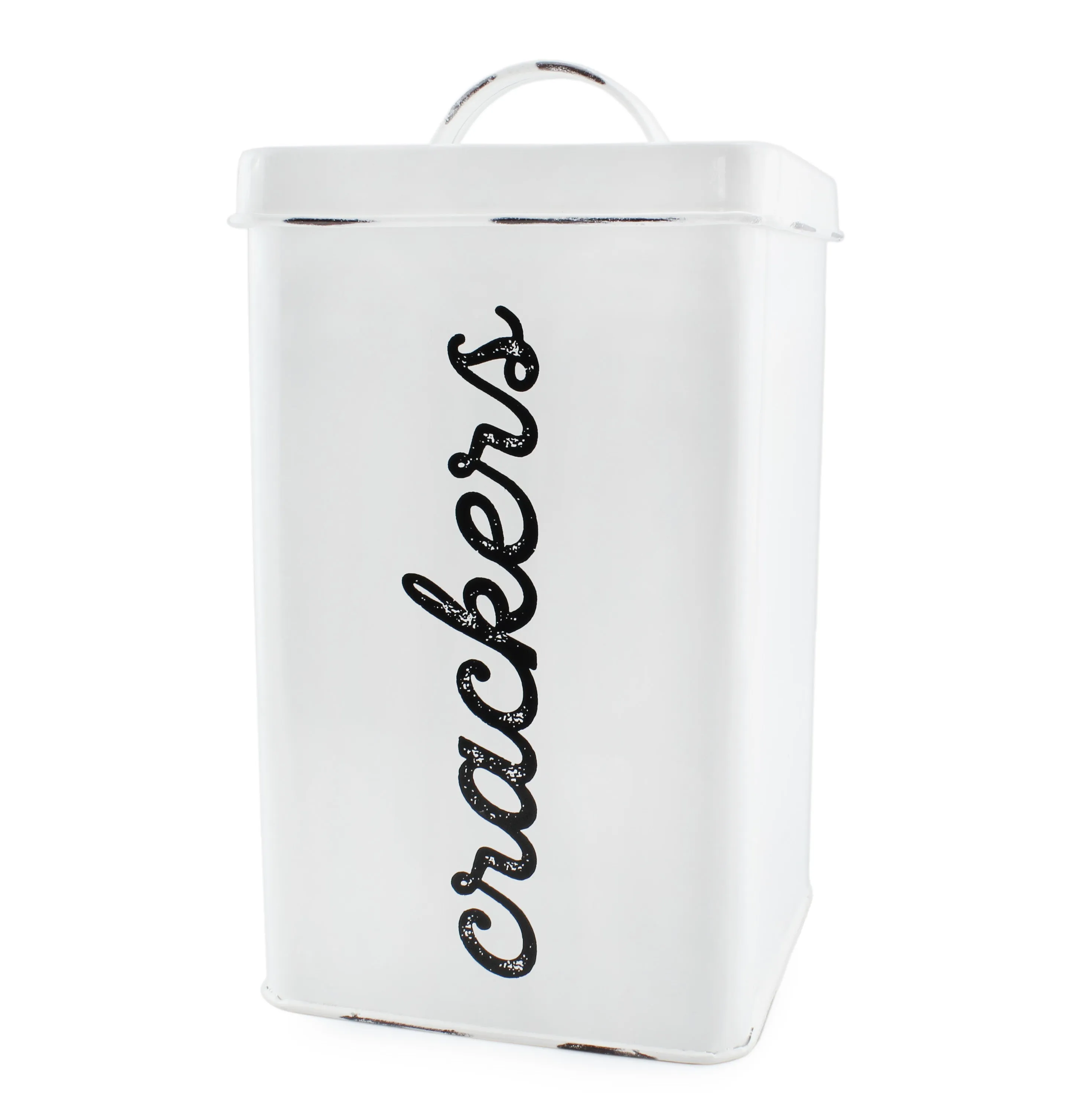 Rustic White Cracker Tin (Case of 12)