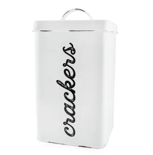 Rustic White Cracker Tin (Case of 12)