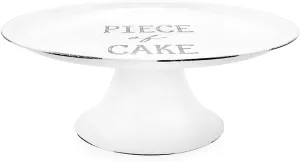 Rustic White Enamel Cake Stand (Case of 8)